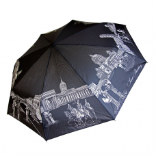 Зонт складной автомат "Графика старого города" арт.234